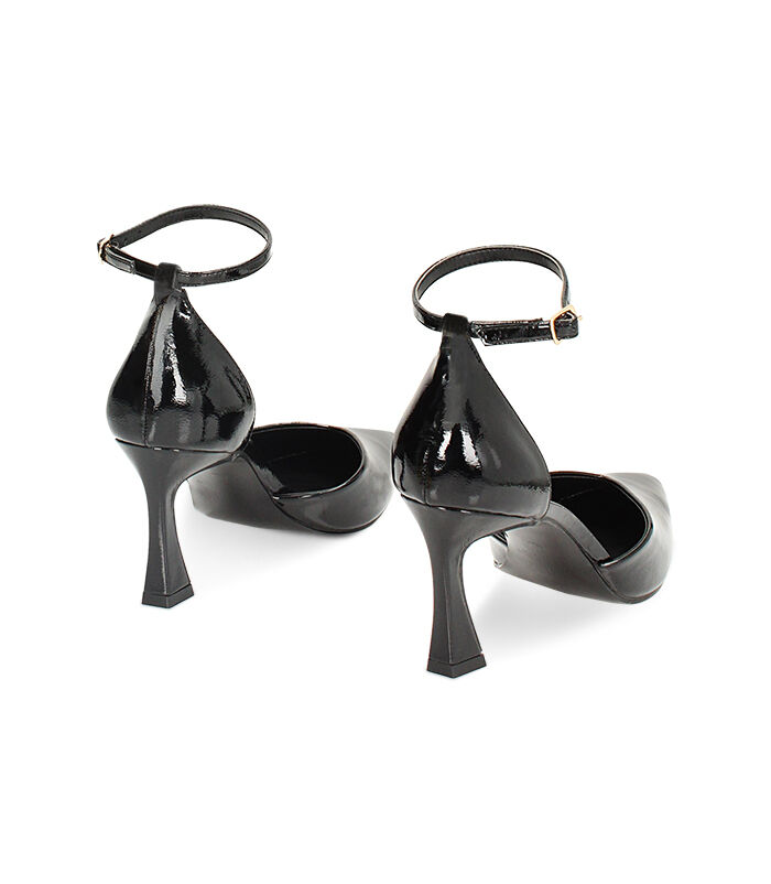 Valerio 1966 Décolleté open shank nere in naplak tacco 8 cm | Valerio 1966 Presa