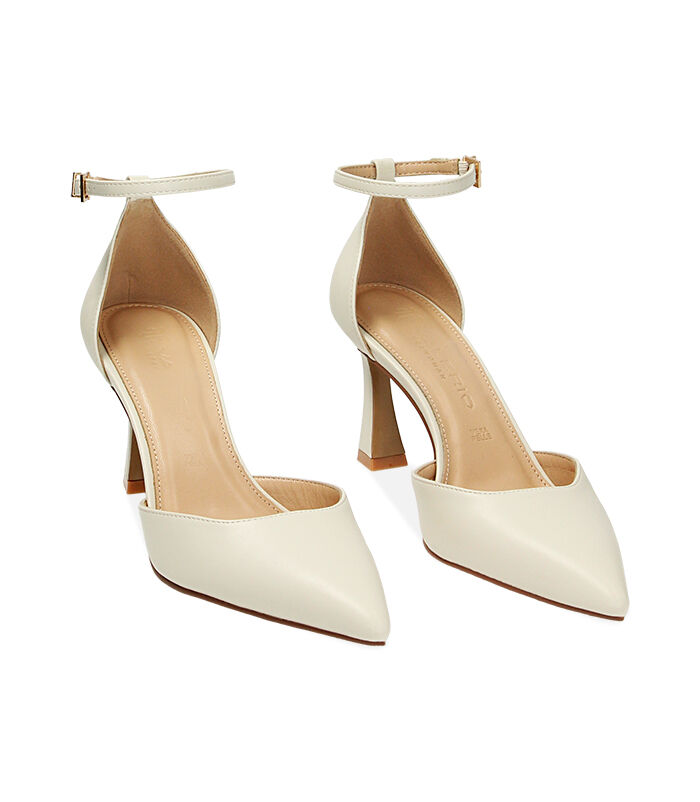 Valerio 1966 Décolleté Open Shank panna tacco 7 5 cm | Valerio 1966 Sconto