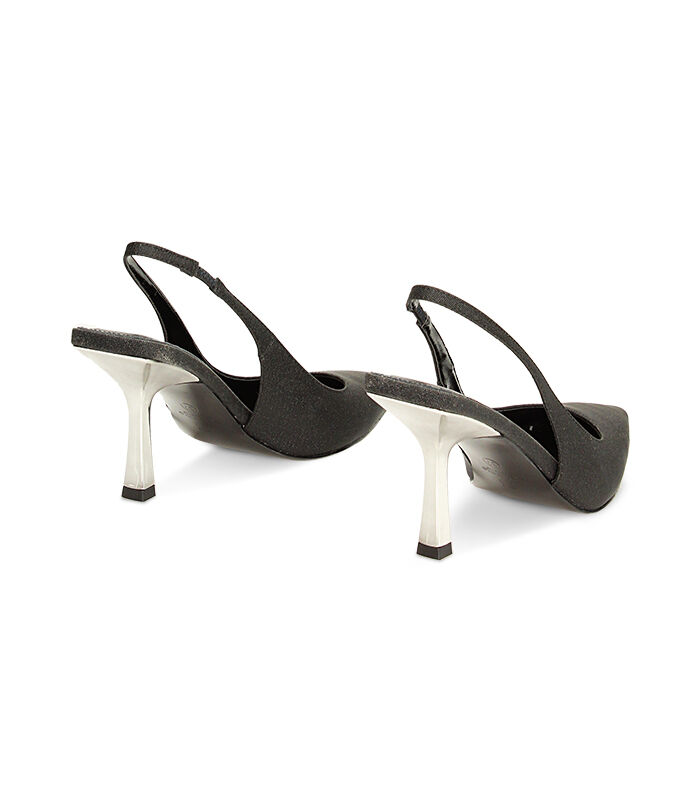 Valerio 1966 Décolleté slingback nere glitterate | Valerio 1966 In Saldo