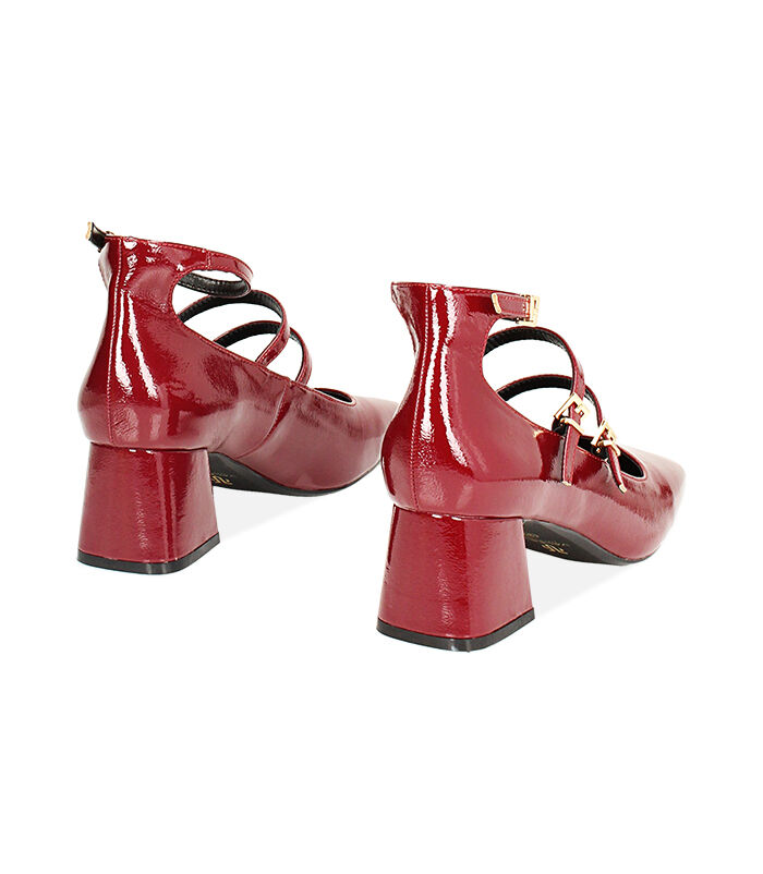 Valerio 1966 Décolleté bordeaux in naplak tacco largo 6 cm | Valerio 1966 In Linea