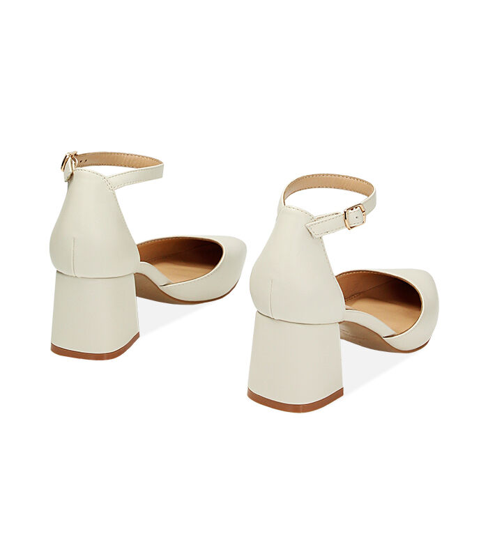 Valerio 1966 Décolleté donna cinturino panna tacco 6 cm | Valerio 1966 Soddisfazione Garantita