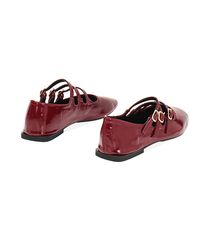 Valerio 1966 Ballerine multi-cinturino bordeaux in naplak | Valerio 1966 Comprare a buon mercato