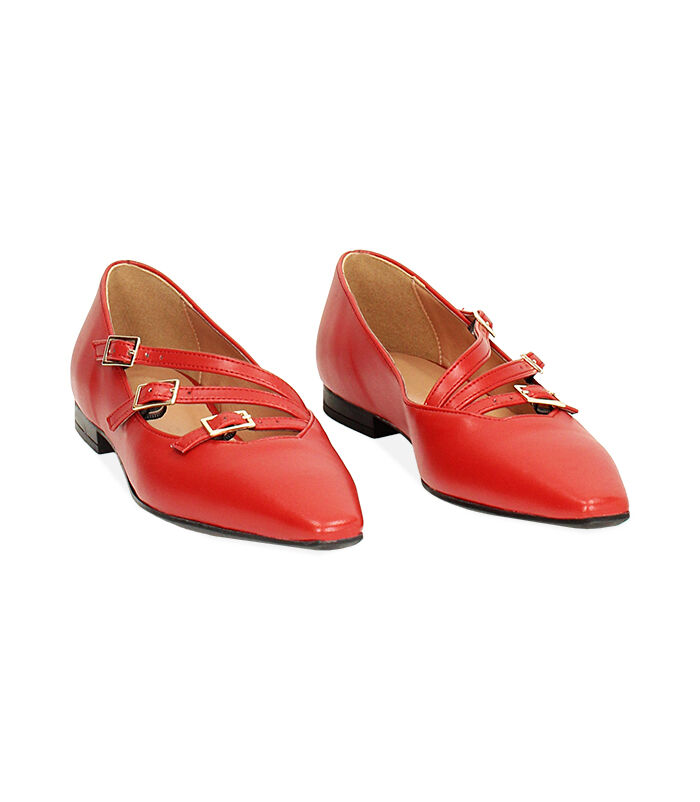 Valerio 1966 Ballerine rosse a punta con fibiette | Valerio 1966 Affare Del Giorno