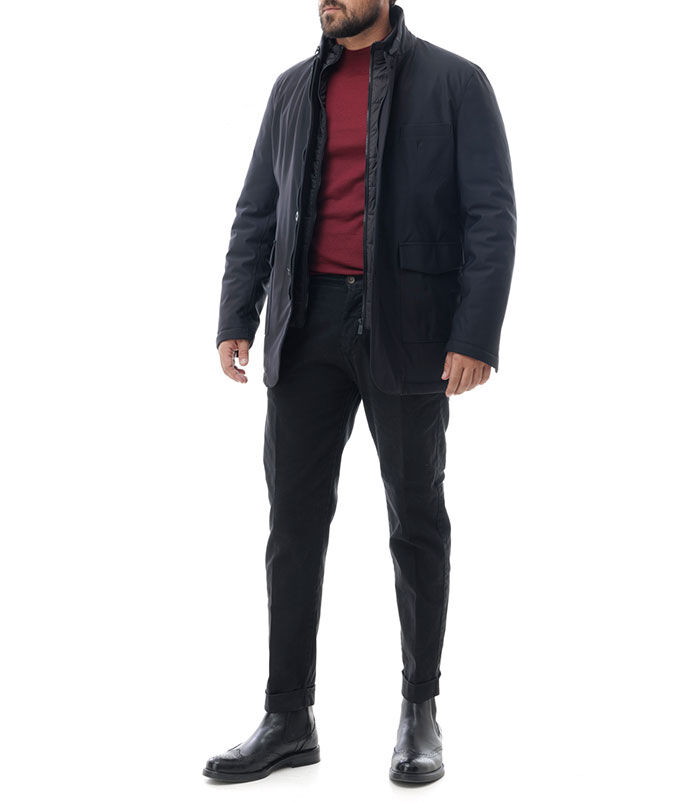 Valerio 1966 Piumino corto da uomo nero | Valerio 1966 Offerta