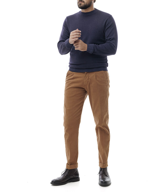 Valerio 1966 Maglione blu con bordi a costine | Valerio 1966 Grandi sconti