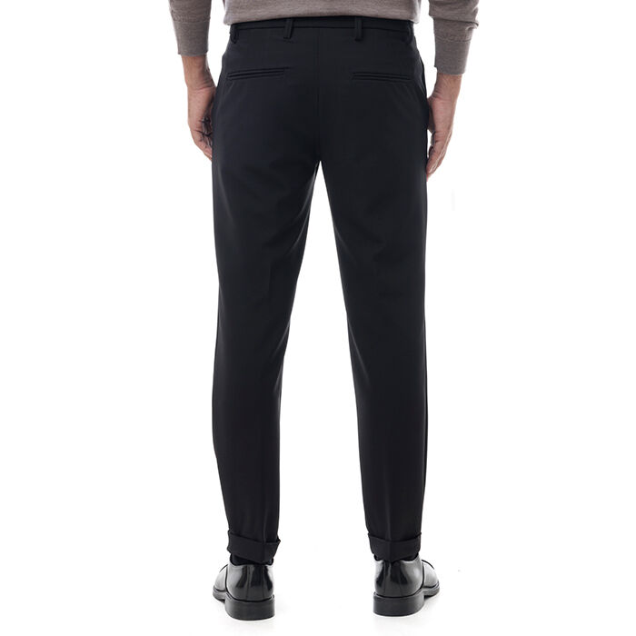 Valerio 1966 Pantalone nero con piega inglese | Valerio 1966 Spedizione Gratuita