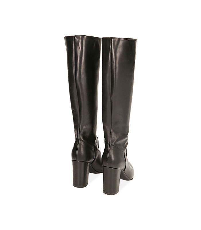 Valerio 1966 Stivali donna neri in pelle tacco 9 cm | Valerio 1966 Outlet