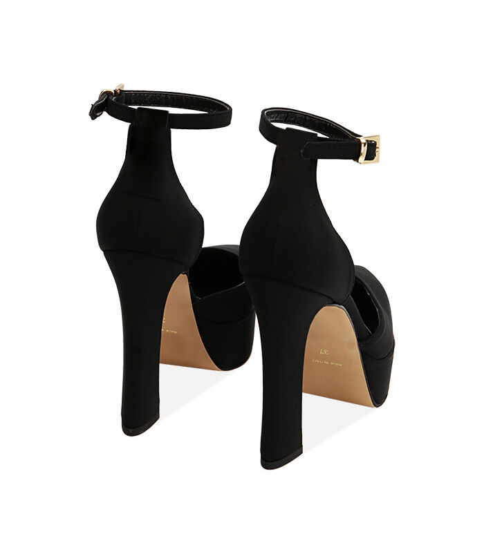 Valerio 1966 Décolleté donna platform nere in tessuto tacco 12 5 cm | Valerio 1966 Hotsell