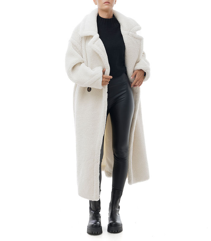 Valerio 1966 Cappotto teddy lungo panna | Valerio 1966 Prezzo di fabbrica