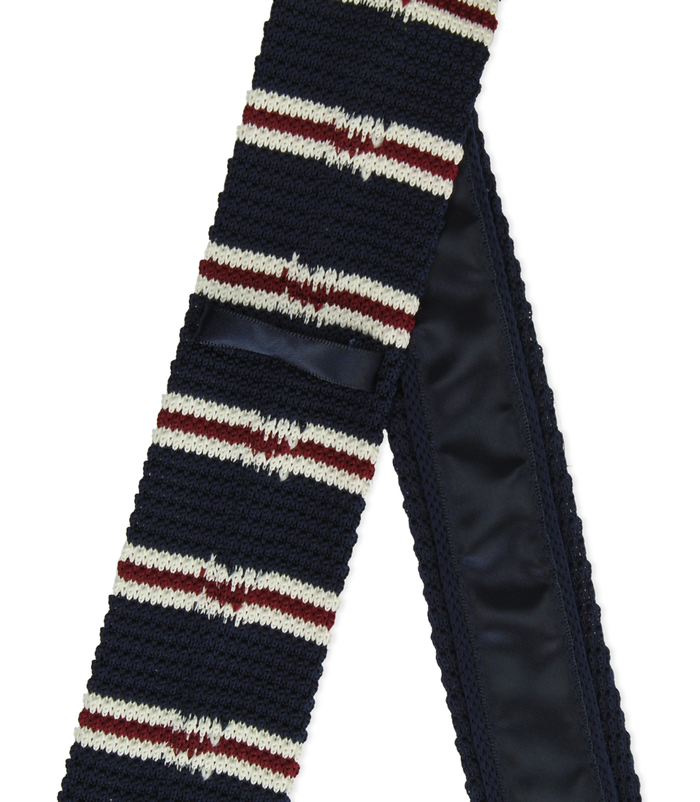 Valerio 1966 Cravatta blu in cotone con fondo dritto uomo | Valerio 1966 Latest fashion