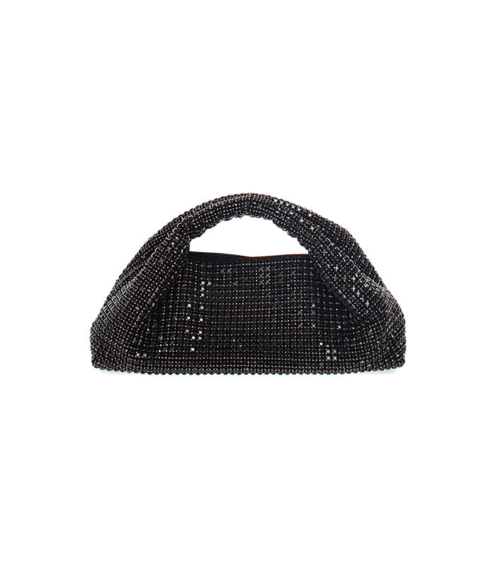 Valerio 1966 Minibag gioiello nera con strass neri | Valerio 1966 Promozione temporanea