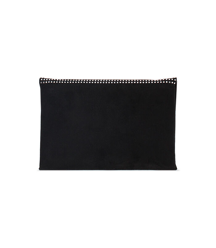 Valerio 1966 Pochette nera-argento in microfibra con pietre | Valerio 1966 Fino al 50% di sconto