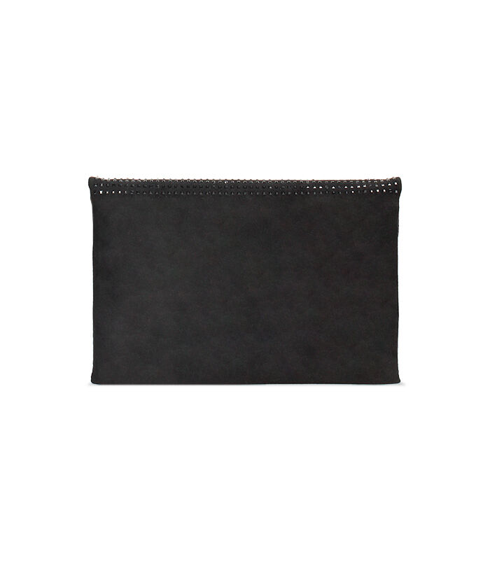 Valerio 1966 Pochette nera in microfibra con pietre | Valerio 1966 Fino al 60% di sconto