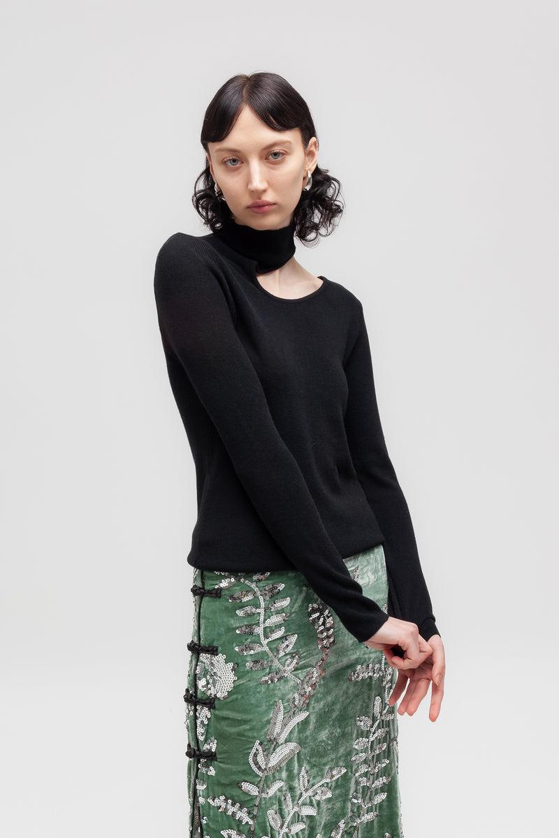 Weili zheng Lupetto in maglina con cut Negozi Online