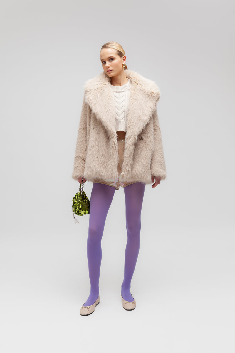 Weili zheng Ecopelliccia corta Shopping Online