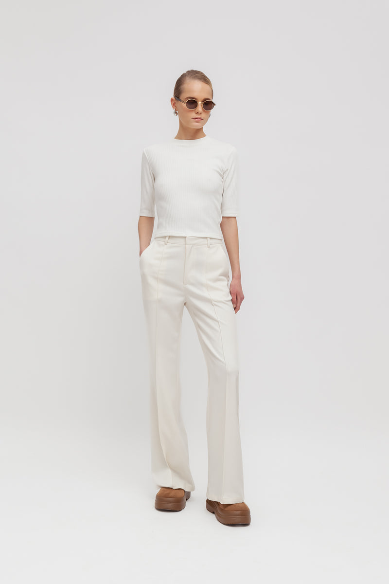 Weili zheng Pantalone flare in gabardina Affare Del Giorno