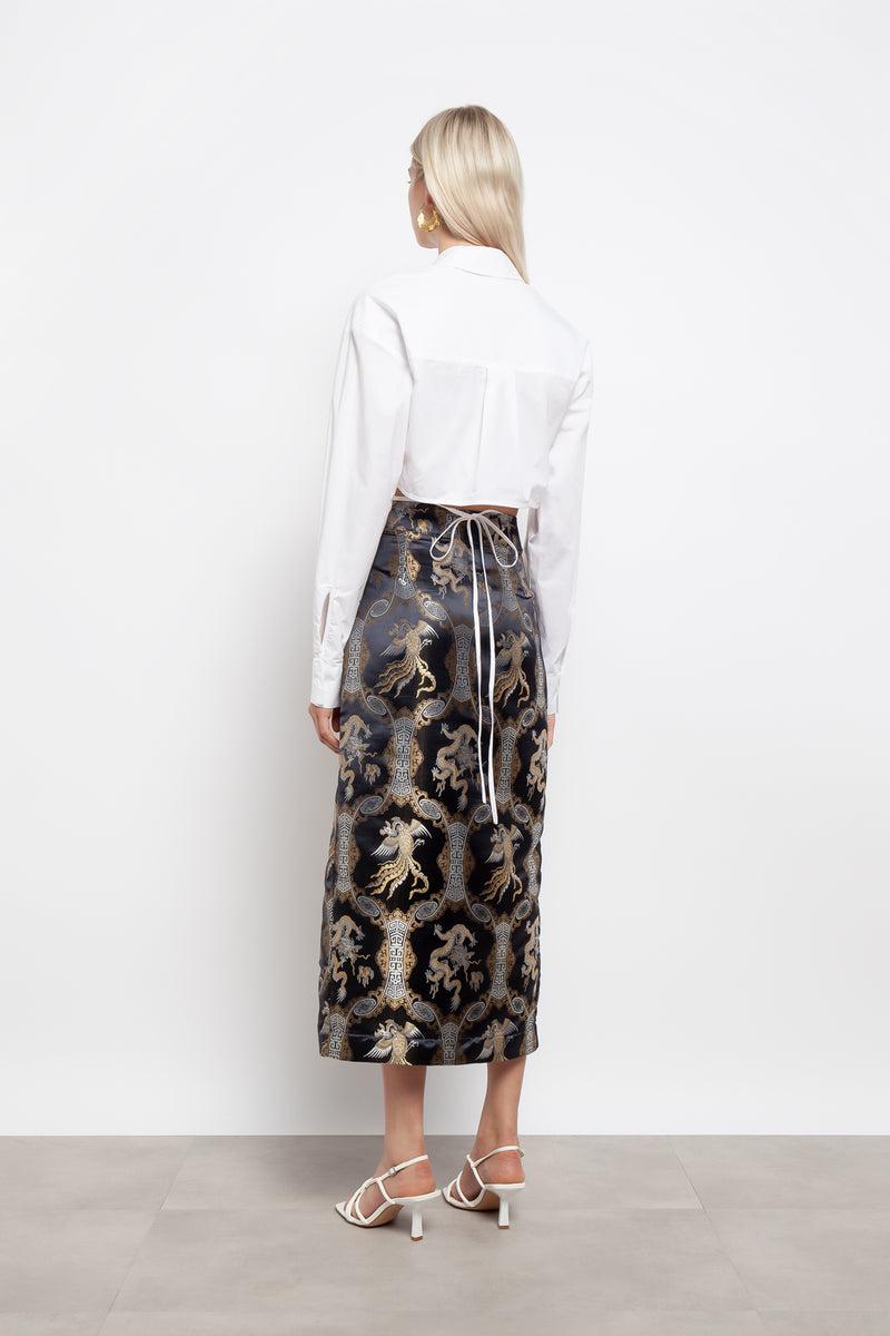 Weili zheng Longuette in tessuto broccato Sottocosto