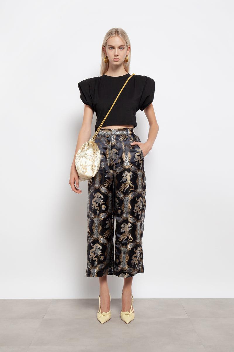 Weili zheng Pantalone a palazzo in broccato Convenienza
