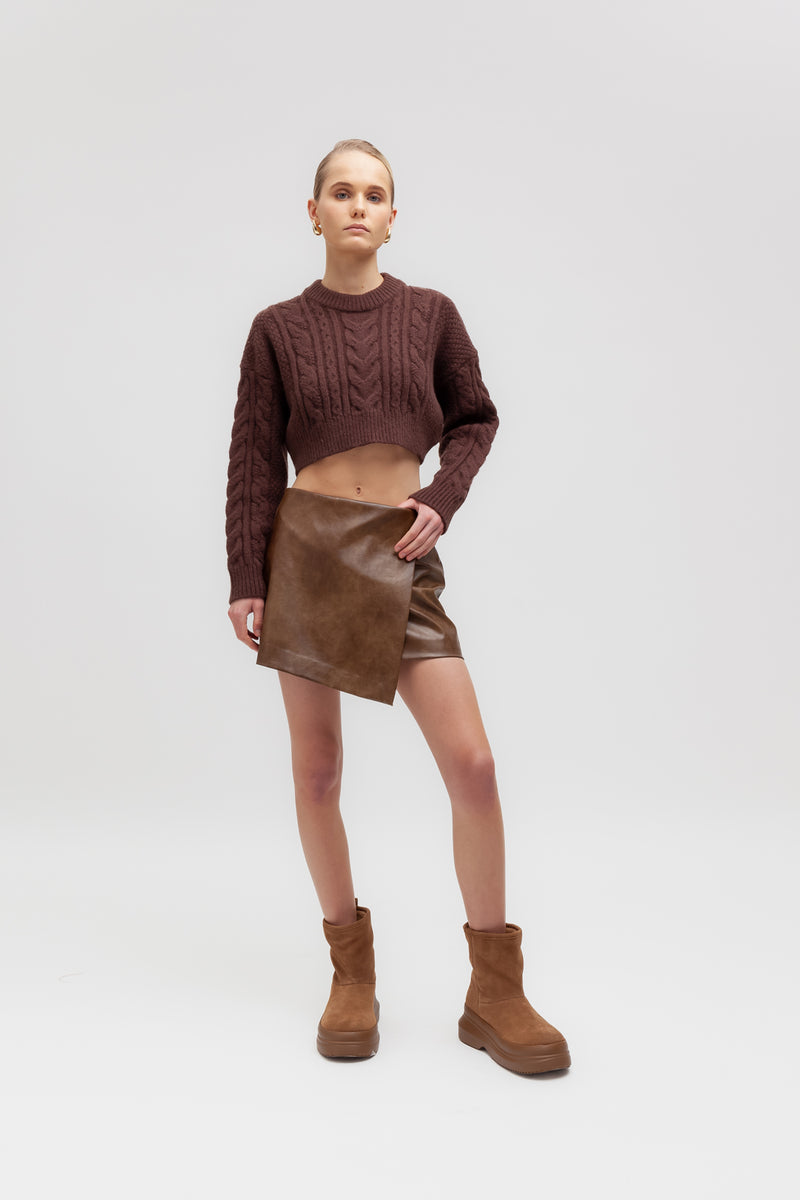 Weili zheng Maglia crop lavorata Online