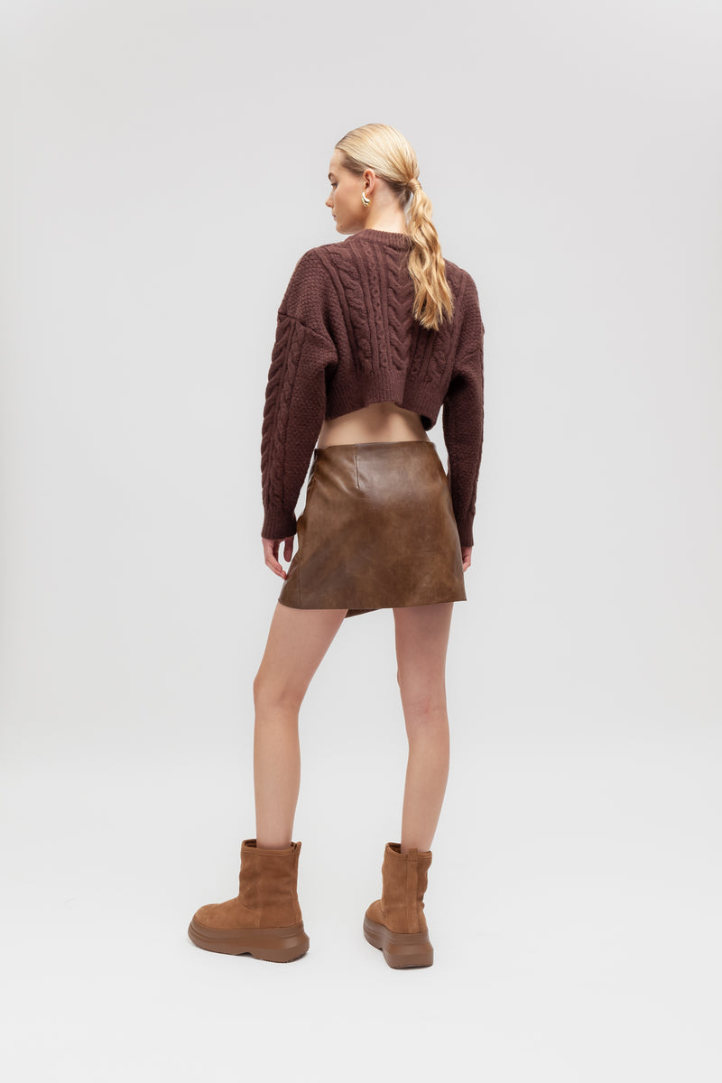 Weili zheng Maglia crop lavorata Online