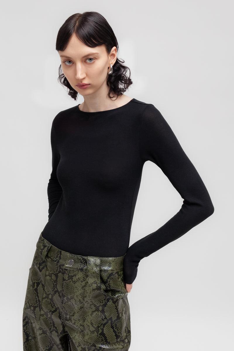 Weili zheng Body con scollo a barca Offerte