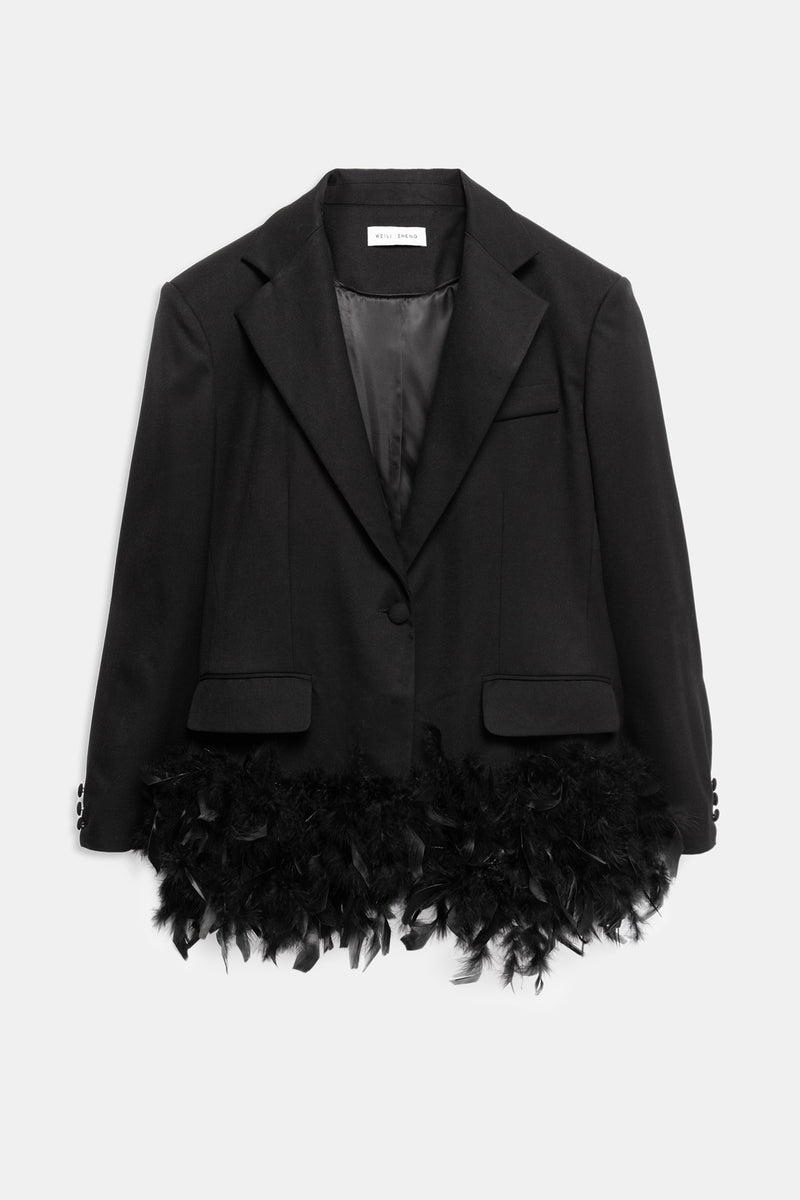 Weili zheng Giacca in gabardina con piume Vendita Calda