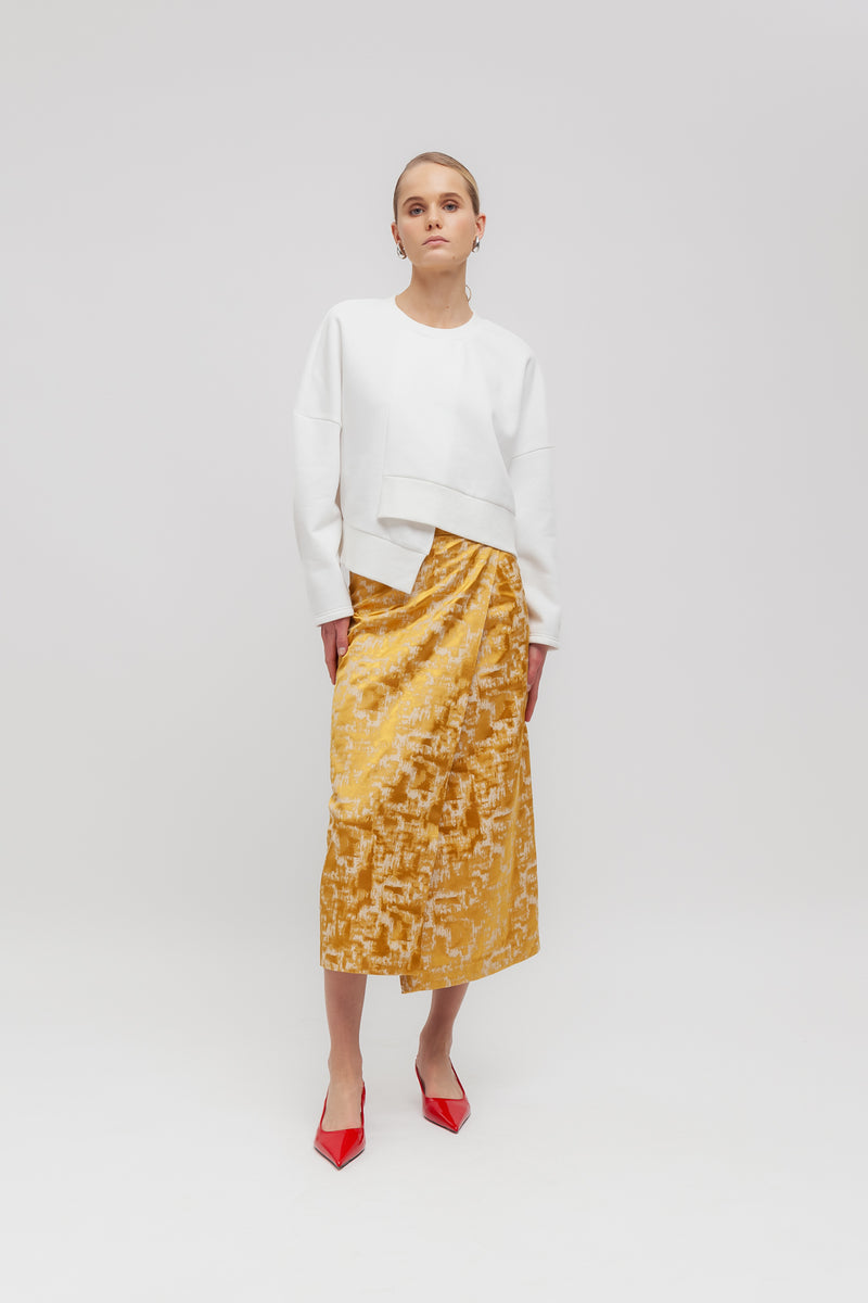 Weili zheng Felpa con fondo asimmetrico Saldi Di Fabbrica