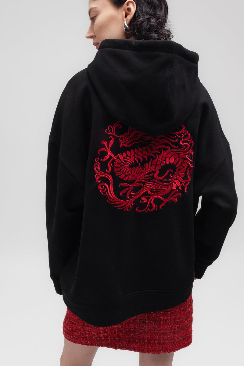 Weili zheng Hoodie con ricamo drago I Più Venduti
