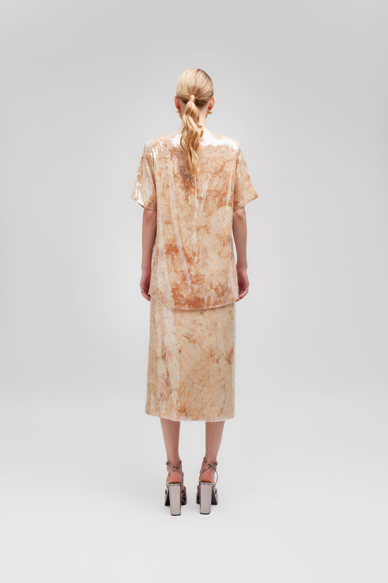 Weili zheng T-shirt in paillettes Vendite Flash