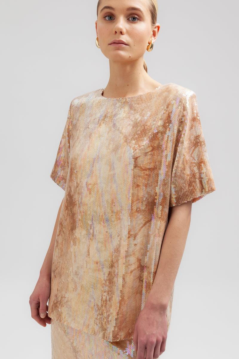 Weili zheng T-shirt in paillettes Vendite Flash