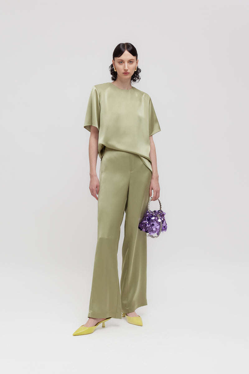 Weili zheng Pantalone in satin Moda