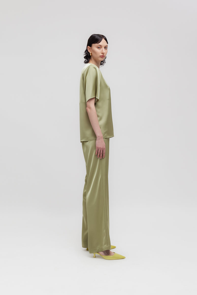 Weili zheng Pantalone in satin Moda