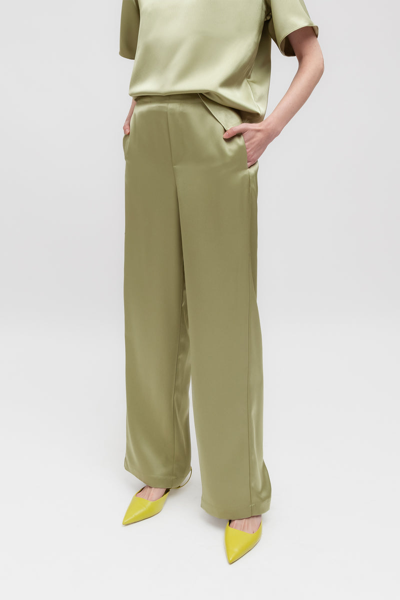 Weili zheng Pantalone in satin Moda