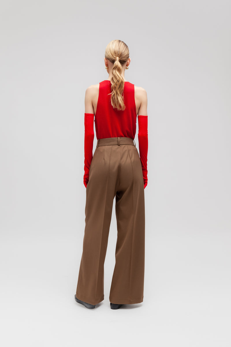 Weili zheng Pantalone wide leg in gabardina 2025