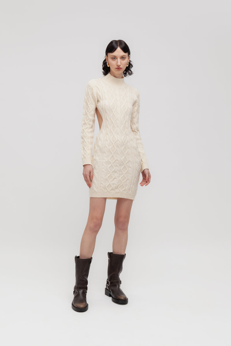Weili zheng Mini abito in maglia con oblò sul retro Vendita Economica
