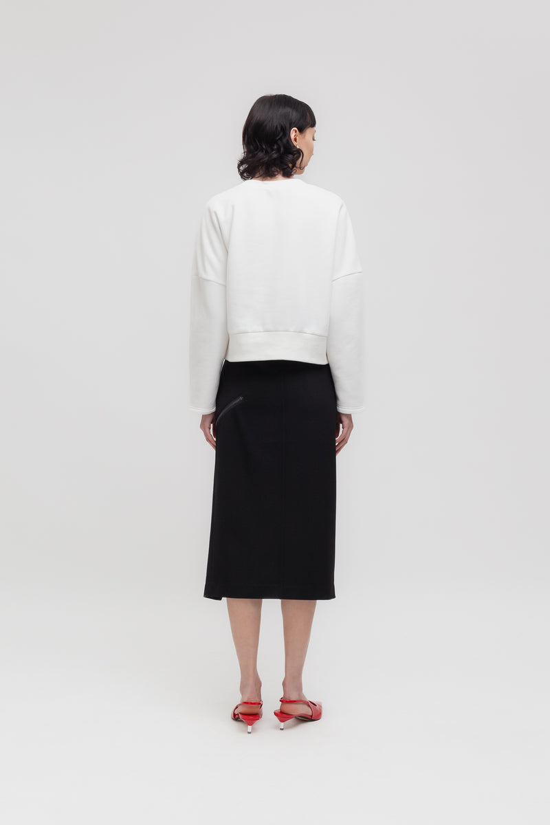 Weili zheng Longuette in gabardina con zip diagonale Soddisfazione Garantita