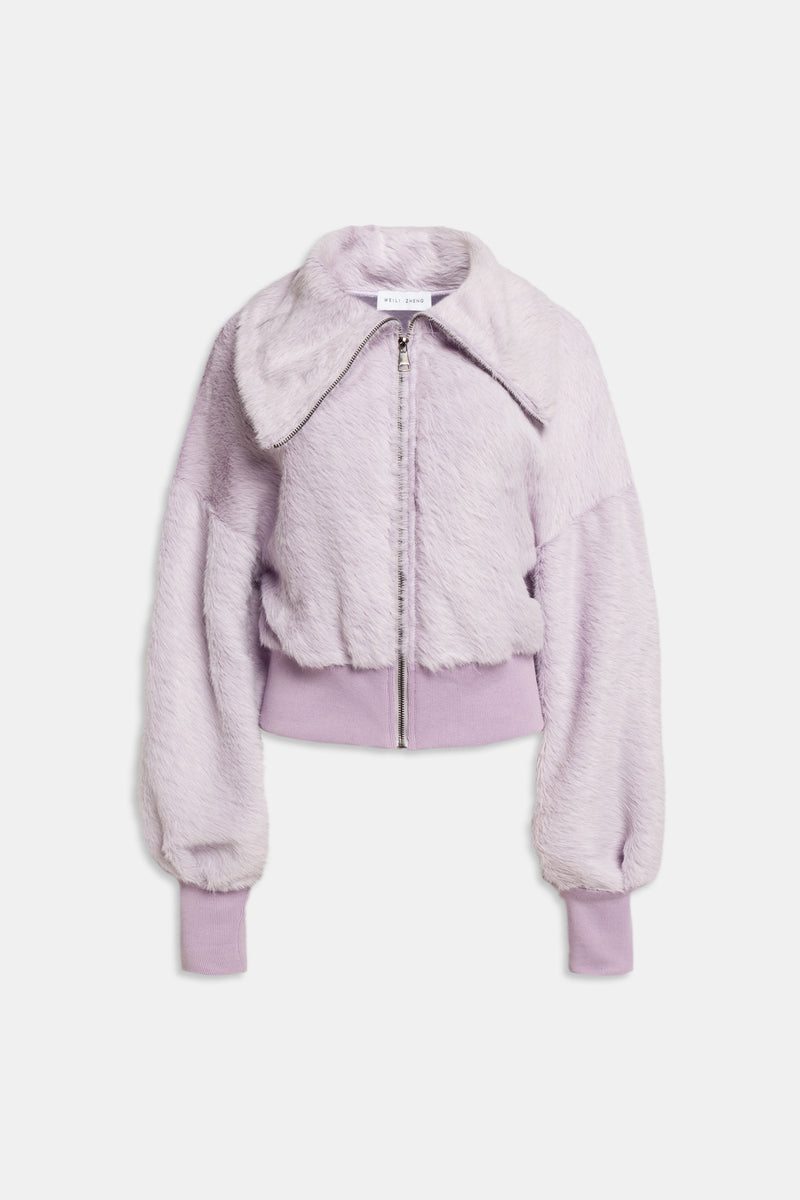 Weili zheng Cardigan furry con zip Negozi Online