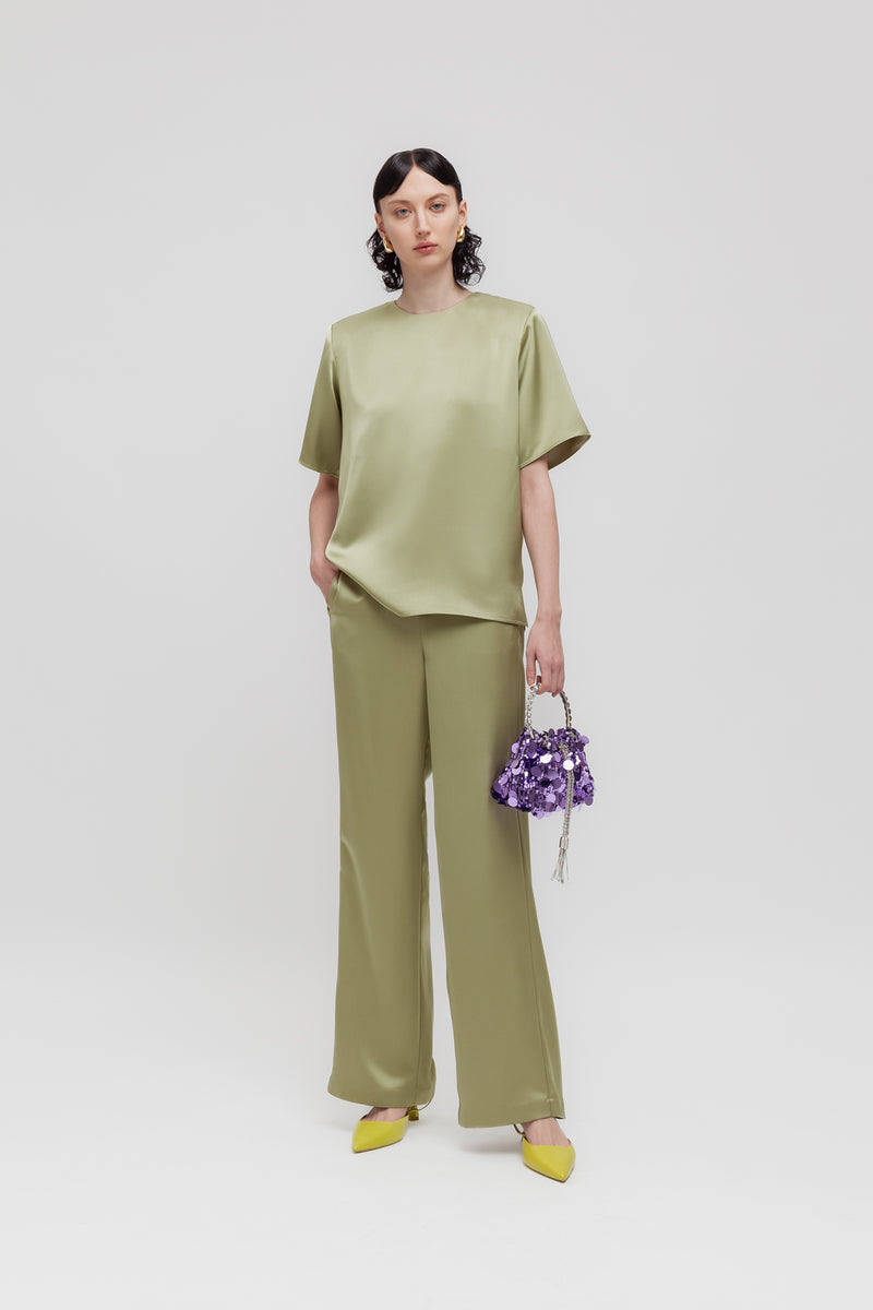 Weili zheng T-shirt in satin Affare Del Giorno