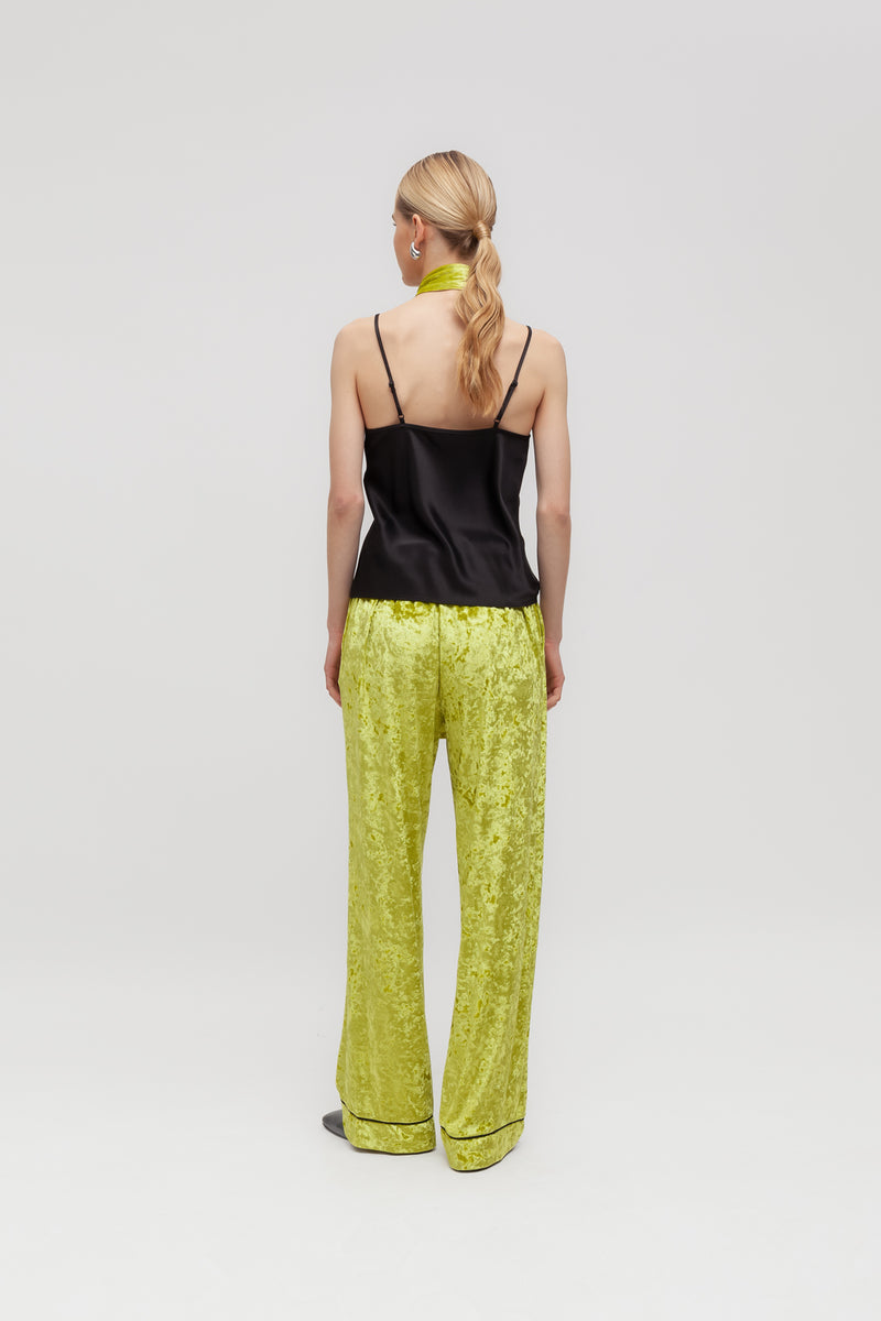 Weili zheng Canottiera in satin con pizzo Sottocosto