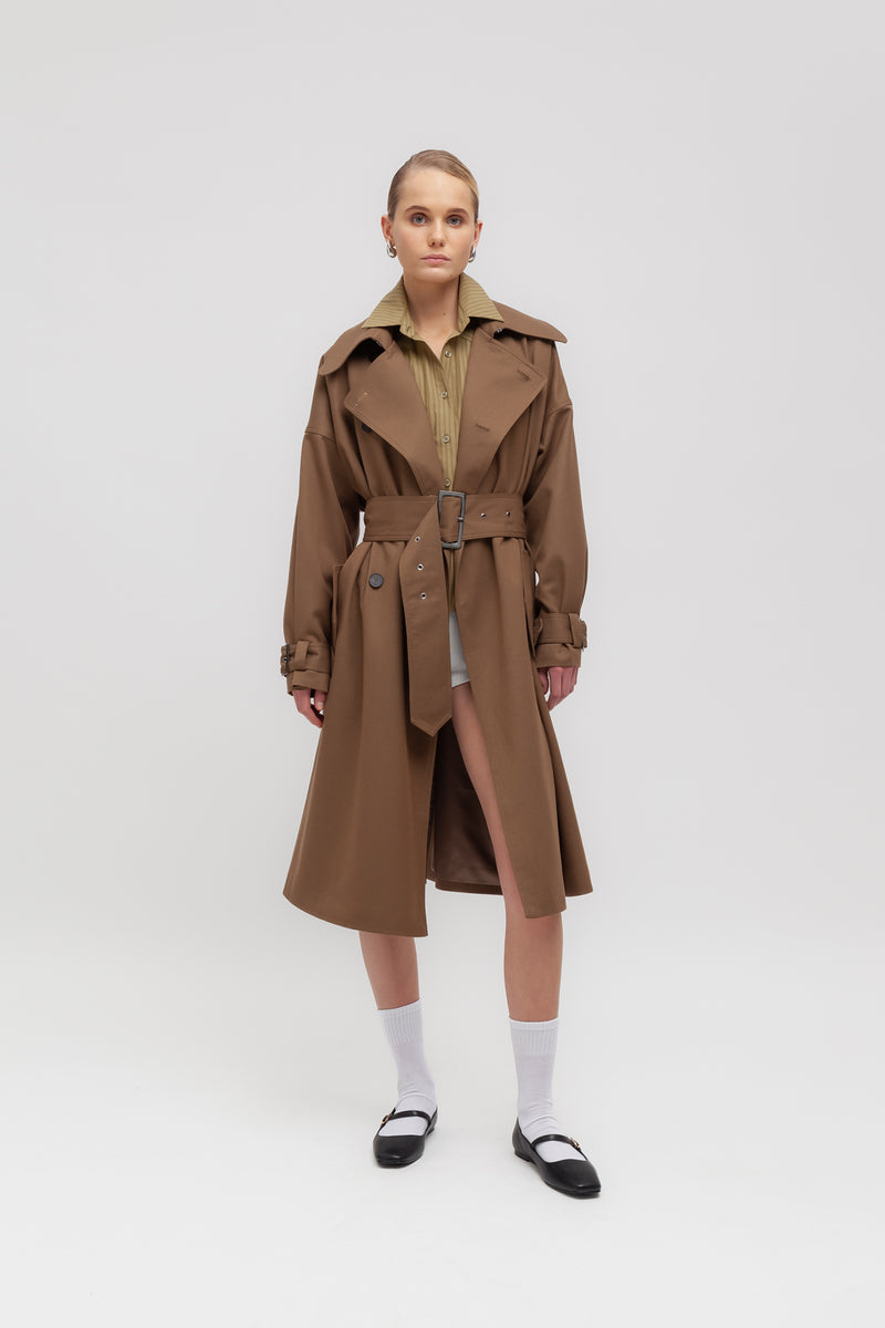 Weili zheng Trench in gabardina Online