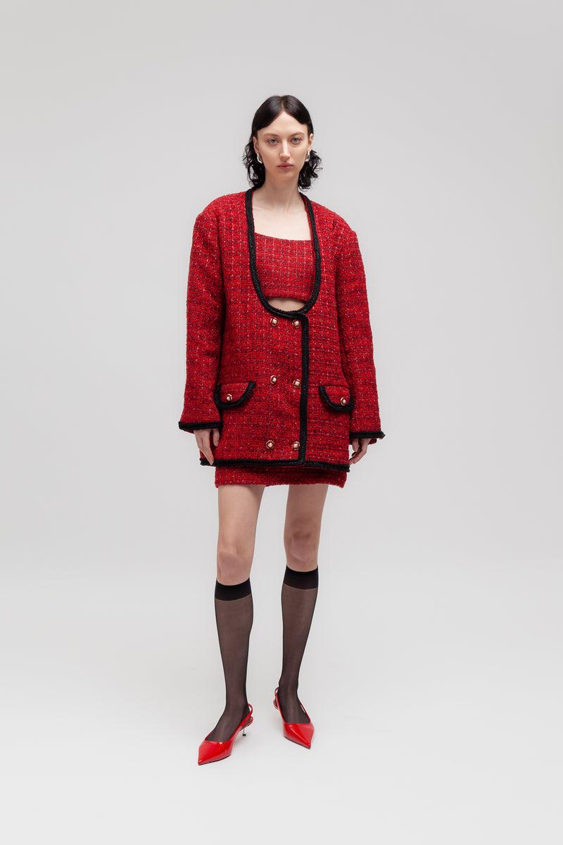 Weili zheng Giacca lavorata in tweed bouclè Saldi Di Fabbrica