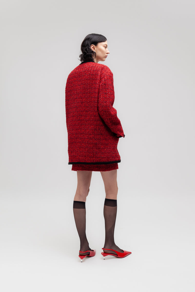 Weili zheng Giacca lavorata in tweed bouclè Saldi Di Fabbrica