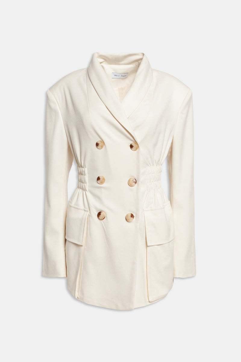 Weili zheng Blazer moda con vita arricciata Nuova
