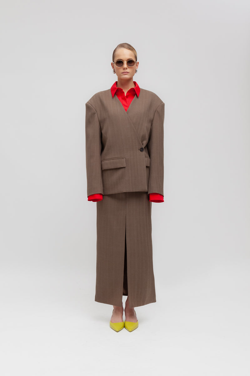 Weili zheng Blazer strutturato con chiusura asimmetrica 2025