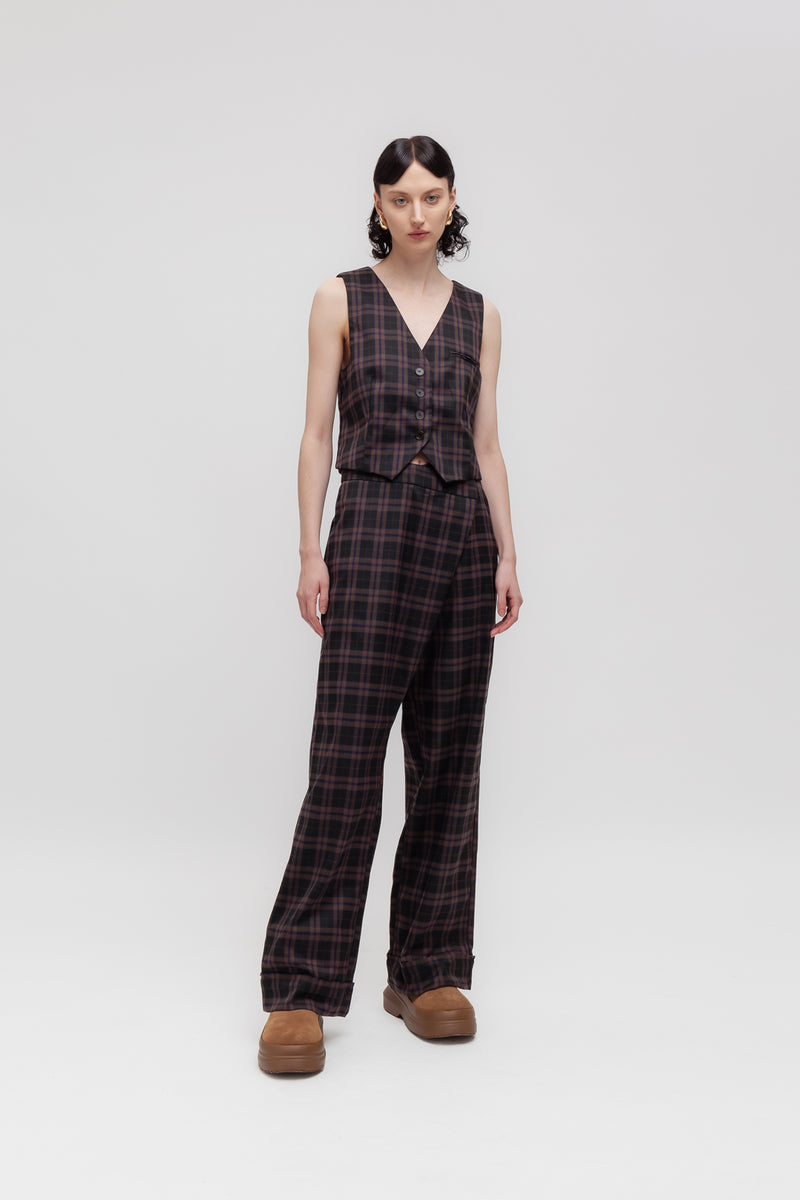 Weili zheng Gilet classico in gabardina check Soddisfazione Garantita