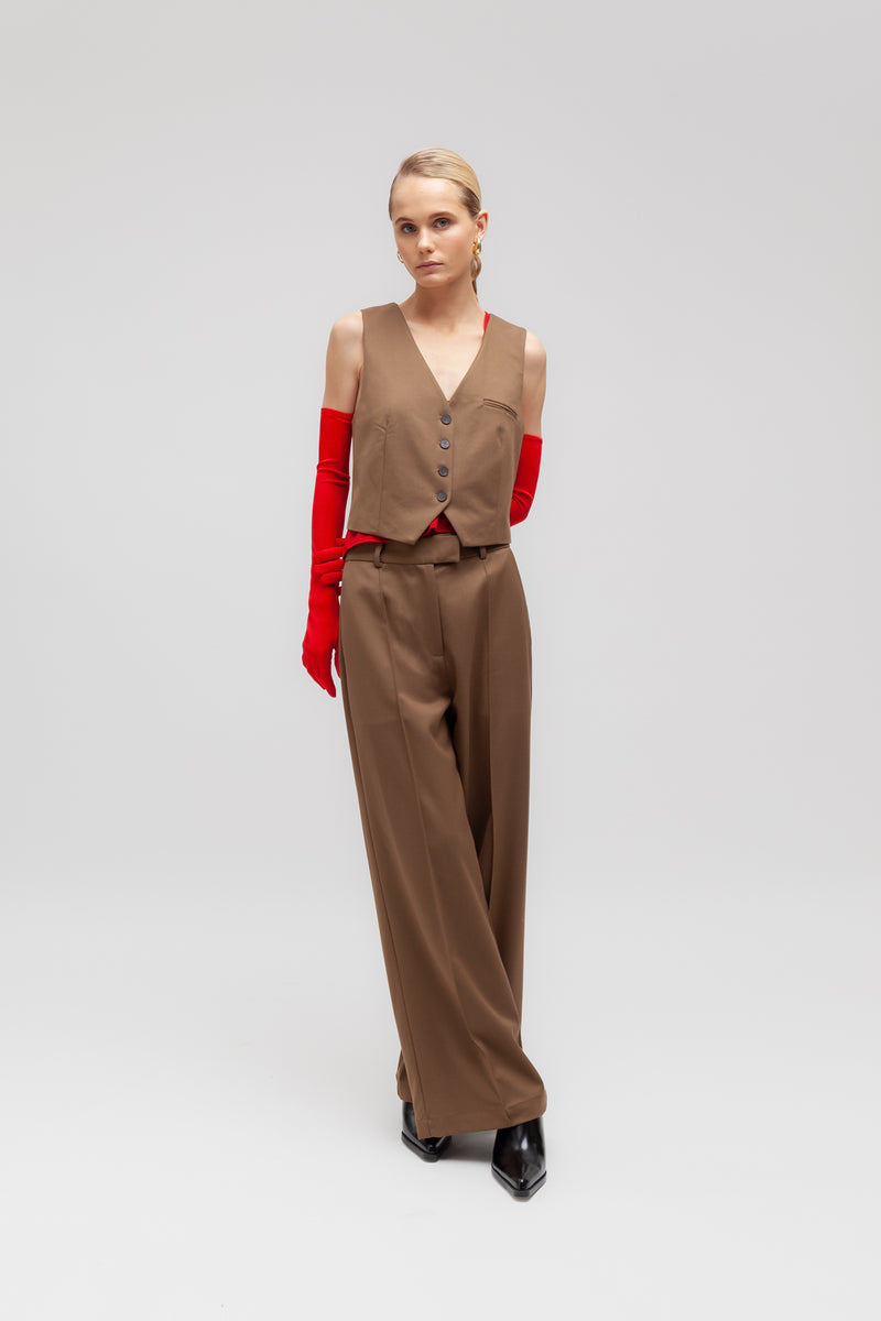 Weili zheng Gilet classico in gabardina Negozi Online