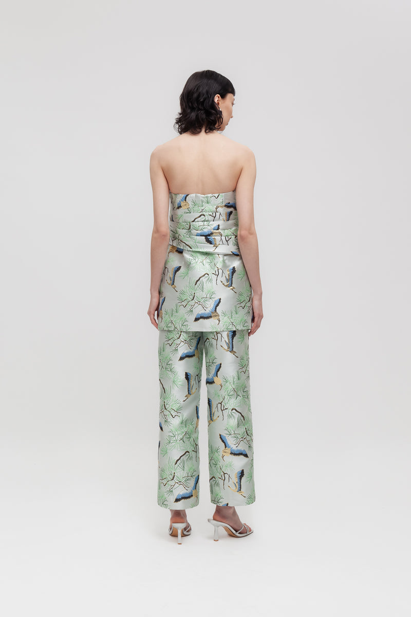 Weili zheng Mini abito in broccato Presa