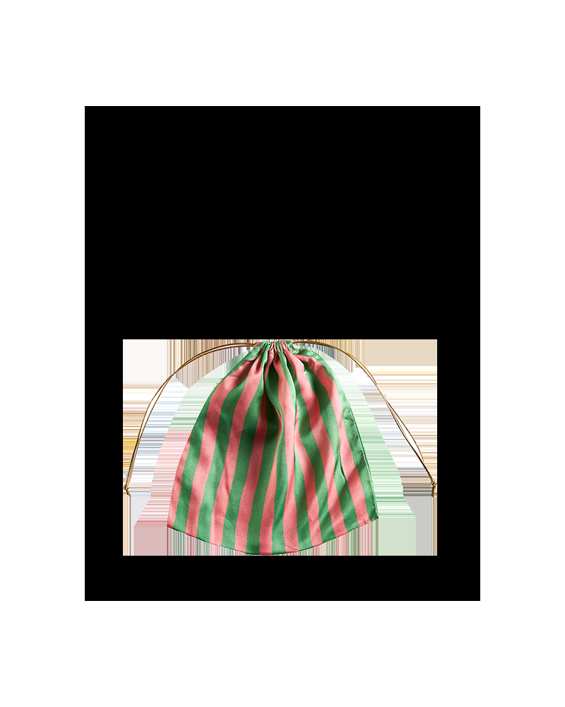 Y'am Capri Helenuccia Bag + un sacchetto colorato righe rosa e verde Novità