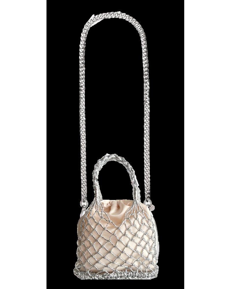 Y'am Capri Helenuccia Bag Argento Qualità