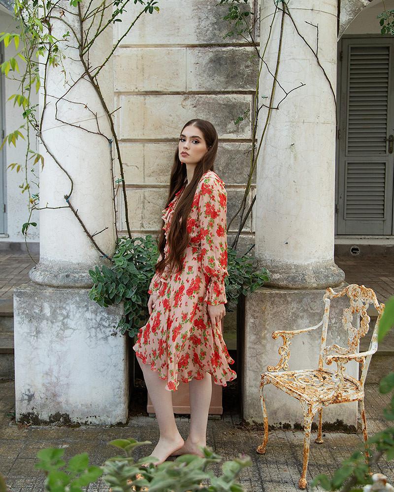 Y'am Capri Flora Dress Vendita